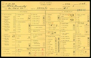 WPA household census for 3326 1/2 SOUTH MAIN STREET, Los Angeles