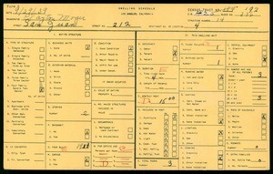 WPA household census for 212 SAN JUAN, Los Angeles County