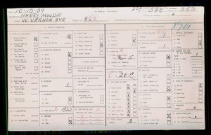 WPA household census for 862 W VERNON, Los Angeles County