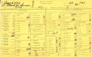 WPA household census for 107 ORD, Los Angeles