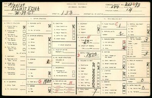 WPA household census for 133 W 39TH STREET, Los Angeles County