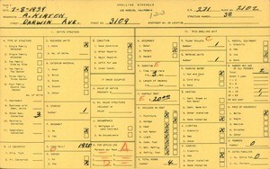 WPA household census for 3109 DARWIN AVE, Los Angeles