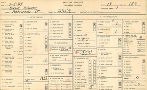 WPA household census for 2359 HARWOOD STREET, Los Angeles