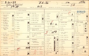 WPA household census for 217 West 7th Street, Los Angeles County