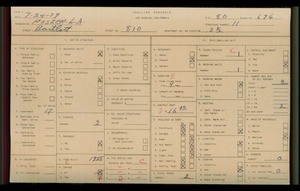 WPA household census for 810 BARTLETT, Los Angeles