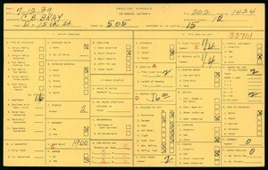 WPA household census for 505 EAST 15TH STREET, Los Angeles