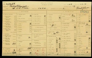 WPA household census for 1021 W 8TH, Los Angeles