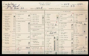 WPA household census for 140 N AVENUE 22, Los Angeles