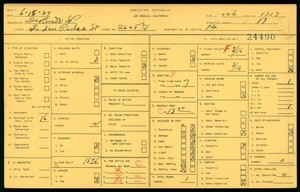 WPA household census for 2605 1/2 SOUTH SAN PEDRO STREET, Los Angeles