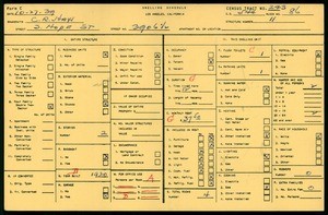 WPA household census for 3906 S HOPE STREET, Los Angeles County