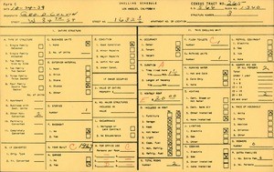 WPA household census for 1632 1/2 WEST 84TH STREET, Los Angeles County