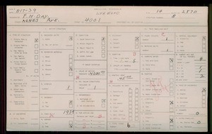 WPA household census for 4001 AGNES, Los Angeles County