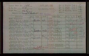 WPA block face card for household census of Wasatch, Boise Streets, in Los Angeles County
