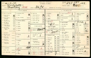 WPA household census for 3674 BENTLEY AVE, Los Angeles County