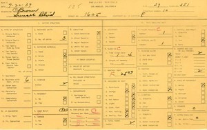 WPA household census for 1605 W SUNSET, Los Angeles