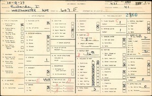 WPA household census for 607E WESTMINSTER AVE, Los Angeles County