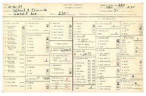WPA household census for 230 LANZIT AVE, Los Angeles County