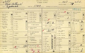 WPA household census for 1160 SPENCE, Los Angeles