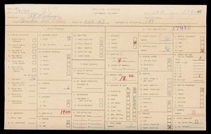 WPA household census for 255 BUNKER HILL, Los Angeles