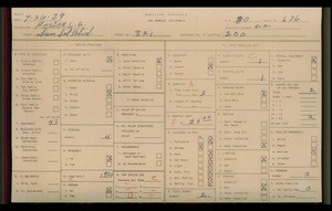 WPA household census for 821 W SUNSET BLVD, Los Angeles