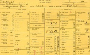 WPA household census for 1043 HYPERION, Los Angeles