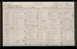 WPA household census for 123 S BUNKER HILL, Los Angeles
