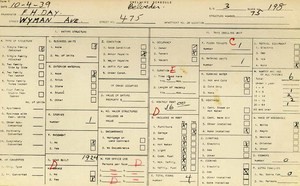 WPA household census for 475 WYMAN