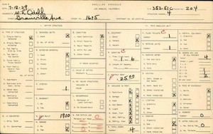 WPA household census for 1615 GRANVILLE AVE, Los Angeles