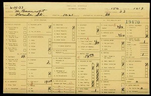 WPA household census for 1021 FLORIDA, Los Angeles
