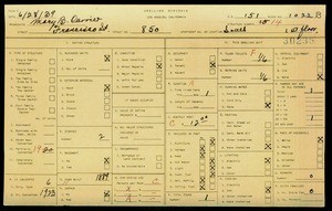 WPA household census for 850 FRANCISCO ST, Los Angeles
