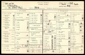WPA household census for 355 WEST 63RD PLACE, Los Angeles County