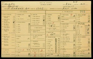 WPA household census for 1316 E EUBANK AVE, Los Angeles County