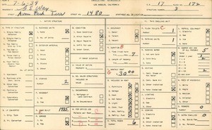 WPA household census for 1480 AVON PARK TERR, Los Angeles