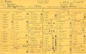 WPA household census for 1970 PENNSYLVANIA, Los Angeles