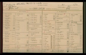 WPA household census for 755 YALE, Los Angeles