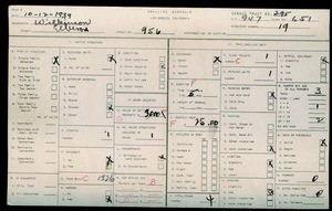WPA household census for 956 W ELBERON, Los Angeles County