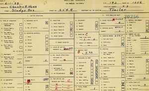 WPA household census for 654 GLADYS, Los Angeles