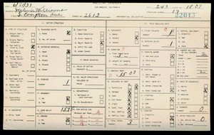 WPA household census for 2613 COMPTON AVE, Los Angeles