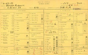 WPA household census for 616 S BIXEL ST, Los Angeles