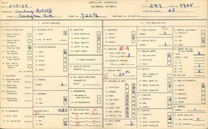 WPA household census for 725 1/2 ARAGON AVE, Los Angeles