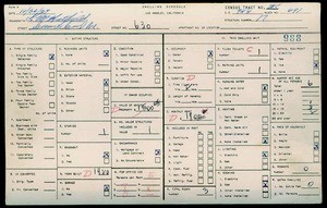 WPA household census for 630 W SUMMERLAND, Los Angeles County