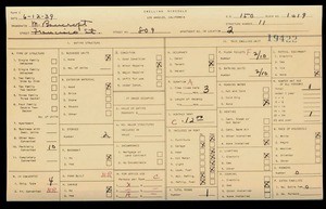 WPA household census for 809 FRANCISCO, Los Angeles