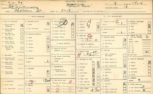 WPA household census for 3018 FLOWER ST, Los Angeles County
