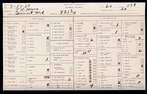 WPA household census for 931 1/4 SUNSET BLVD, Los Angeles