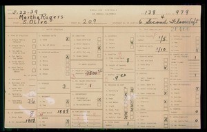 WPA household census for 209 S OLIVE STREET, Los Angeles