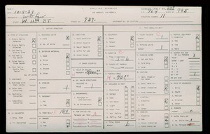 WPA household census for 737 W 11TH STREET, Los Angeles County