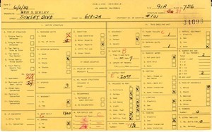 WPA household census for 618 W SUNSET BLVD, Los Angeles