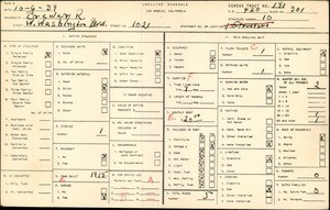 WPA household census for 1021 W WASHINGTON BLVD, Los Angeles County