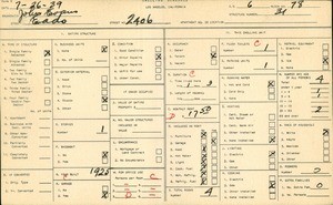 WPA household census for 2406 EADS, Los Angeles