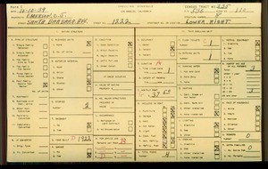 WPA household census for 1222 SANTA BARBARA AVENUE, Los Angeles County